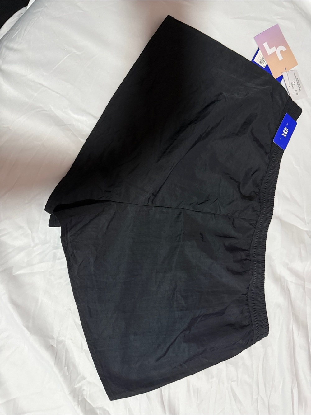 JoyLab Black Athletic Shorts with White Stripe Trim - Picture 5 of 5